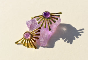 Rays of Amethyst Earrings